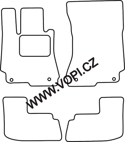 Textil-Autoteppiche Mercedes C W204 2006-2013 Autofit (2988)